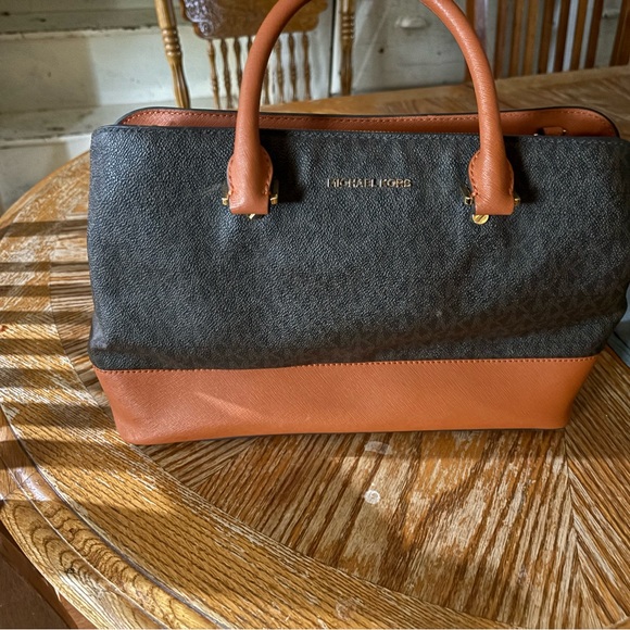 Michael Kors Two-Tone Black and Tan Tote